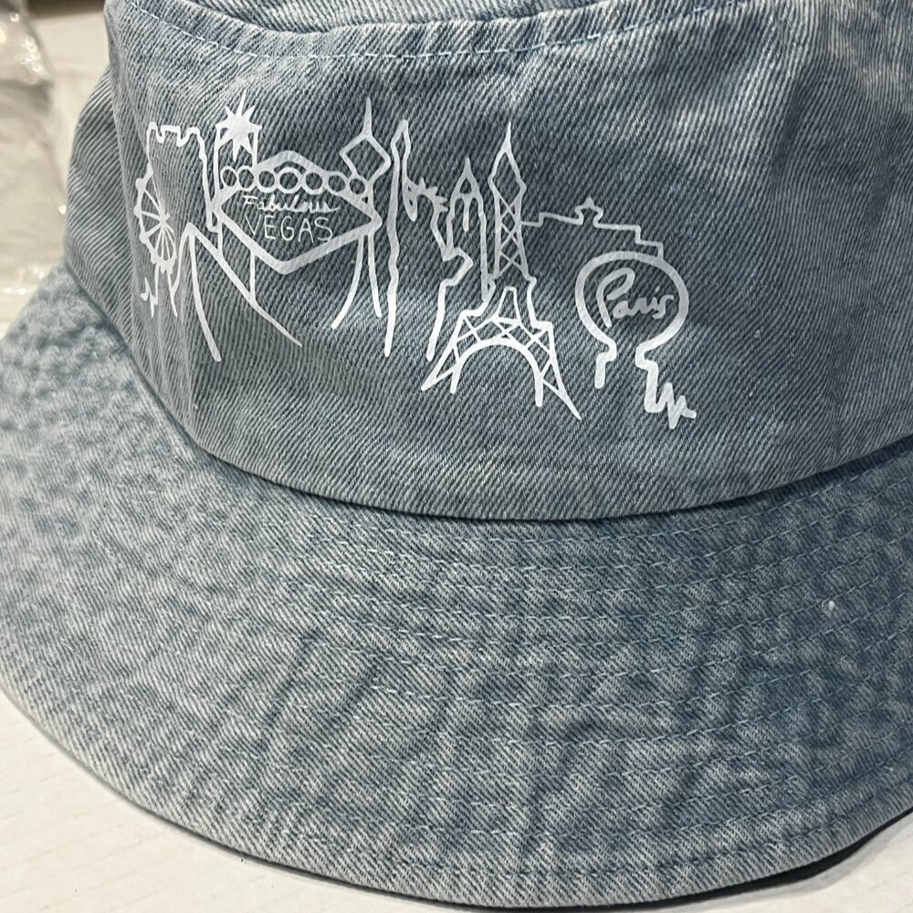 Rivalry Runway Blue Jean Bucket Hat City Scape 100% Cotton Sport Travel Gift NEW - Picture 4 of 8
